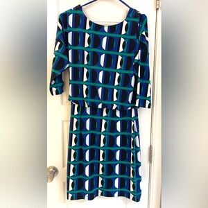Geometric banana republic dress.